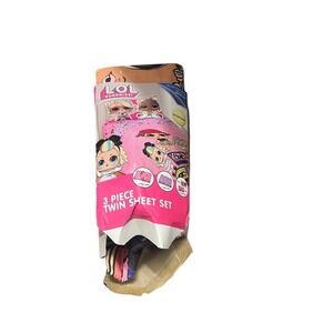 LOL Surprise! 3‎ Piece Microfiber Twin Pink Purple Girl Sheet Set Packaging Torn